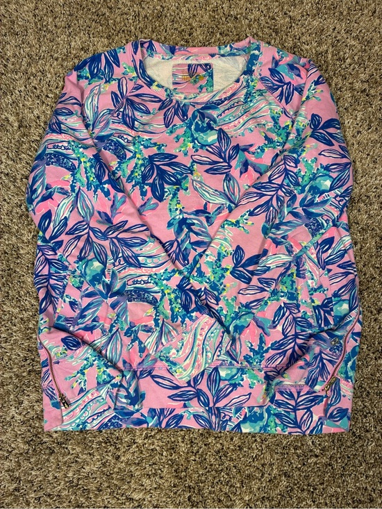 Lilly Pulitzer Tops - Lily Pulitzer Luxletic Beach Comber Pullover Sweatshirt